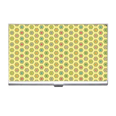 Hexagonal Pattern Unidirectional Yellow Business Card Holder