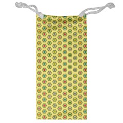 Hexagonal Pattern Unidirectional Yellow Jewelry Bag by HermanTelo