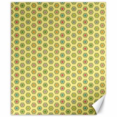 Hexagonal Pattern Unidirectional Yellow Canvas 8  X 10 