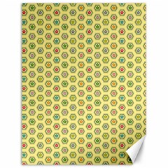 Hexagonal Pattern Unidirectional Yellow Canvas 12  X 16 