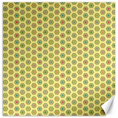 Hexagonal Pattern Unidirectional Yellow Canvas 20  X 20 