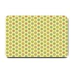 Hexagonal Pattern Unidirectional Yellow Small Doormat  24 x16  Door Mat