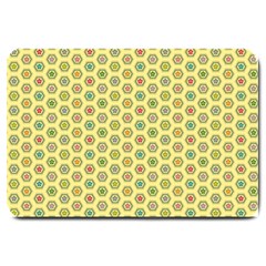 Hexagonal Pattern Unidirectional Yellow Large Doormat 