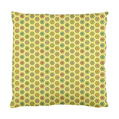 Hexagonal Pattern Unidirectional Yellow Standard Cushion Case (two Sides)