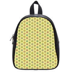 Hexagonal Pattern Unidirectional Yellow School Bag (small) by HermanTelo