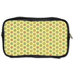 Hexagonal Pattern Unidirectional Yellow Toiletries Bag (one Side)