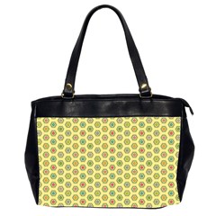 Hexagonal Pattern Unidirectional Yellow Oversize Office Handbag (2 Sides) by HermanTelo