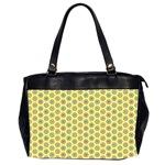 Hexagonal Pattern Unidirectional Yellow Oversize Office Handbag (2 Sides) Front