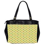 Hexagonal Pattern Unidirectional Yellow Oversize Office Handbag (2 Sides) Back