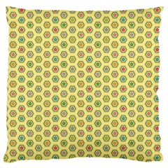 Hexagonal Pattern Unidirectional Yellow Large Cushion Case (two Sides)