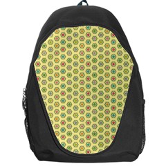 Hexagonal Pattern Unidirectional Yellow Backpack Bag by HermanTelo