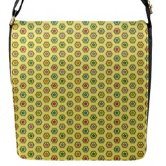 Hexagonal Pattern Unidirectional Yellow Flap Closure Messenger Bag (s) by HermanTelo