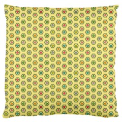 Hexagonal Pattern Unidirectional Yellow Standard Flano Cushion Case (one Side) by HermanTelo