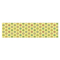 Hexagonal Pattern Unidirectional Yellow Satin Scarf (oblong) by HermanTelo