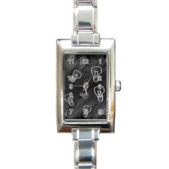 Many Lamps Background Rectangle Italian Charm Watch by HermanTelo