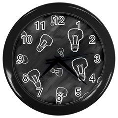 Many Lamps Background Wall Clock (black) by HermanTelo