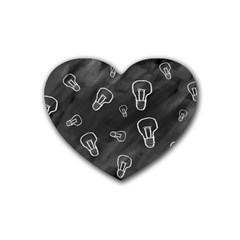 Many Lamps Background Heart Coaster (4 Pack) 