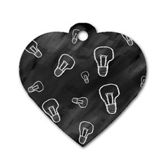 Many Lamps Background Dog Tag Heart (one Side)