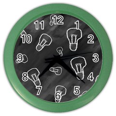 Many Lamps Background Color Wall Clock