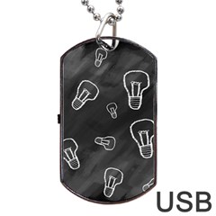 Many Lamps Background Dog Tag Usb Flash (two Sides) by HermanTelo