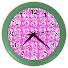 Maple Leaf Plant Seamless Pattern Color Wall Clock