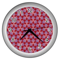 Pattern New Seamless Wall Clock (silver) by HermanTelo