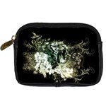 Awesome Tiger With Flowers Digital Camera Leather Case Front