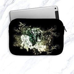 Awesome Tiger With Flowers Apple Ipad Mini Zipper Cases by FantasyWorld7