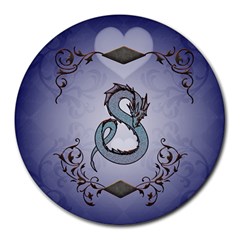 Wonderful Decorative Chinese Dragon Round Mousepads by FantasyWorld7