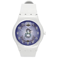 Wonderful Decorative Chinese Dragon Round Plastic Sport Watch (m) by FantasyWorld7