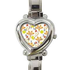 Pattern Floral Spring Map Gift Heart Italian Charm Watch