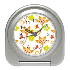 Pattern Floral Spring Map Gift Travel Alarm Clock