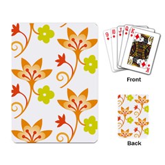 Pattern Floral Spring Map Gift Playing Cards Single Design