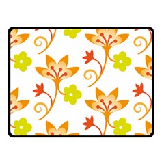 Pattern Floral Spring Map Gift Fleece Blanket (small)