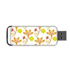 Pattern Floral Spring Map Gift Portable Usb Flash (one Side)