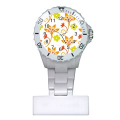 Pattern Floral Spring Map Gift Plastic Nurses Watch