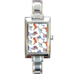 Pattern Dinosaurs Rectangle Italian Charm Watch by HermanTelo