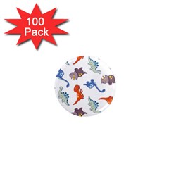 Pattern Dinosaurs 1  Mini Magnets (100 Pack)  by HermanTelo