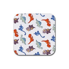 Pattern Dinosaurs Rubber Coaster (square)  by HermanTelo