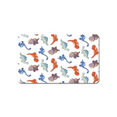 Pattern Dinosaurs Magnet (name Card) by HermanTelo