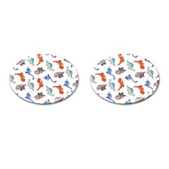 Pattern Dinosaurs Cufflinks (oval)