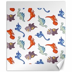 Pattern Dinosaurs Canvas 8  X 10  by HermanTelo