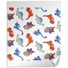 Pattern Dinosaurs Canvas 16  X 20  by HermanTelo