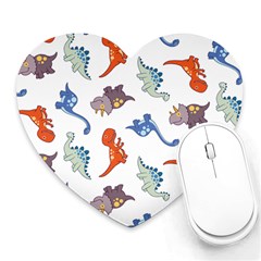 Pattern Dinosaurs Heart Mousepads by HermanTelo