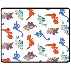 Pattern Dinosaurs Fleece Blanket (medium)  by HermanTelo