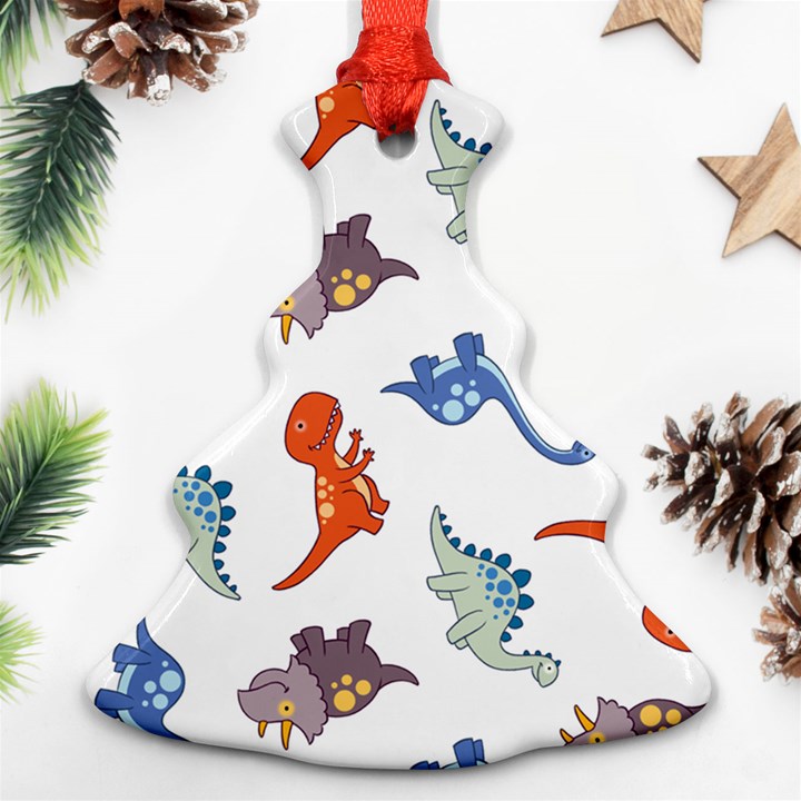 Pattern Dinosaurs Ornament (Christmas Tree) 