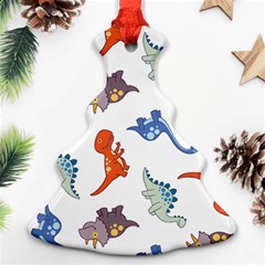 Pattern Dinosaurs Christmas Tree Ornament (two Sides) by HermanTelo