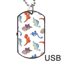 Pattern Dinosaurs Dog Tag Usb Flash (one Side)