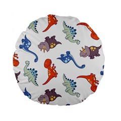 Pattern Dinosaurs Standard 15  Premium Round Cushions