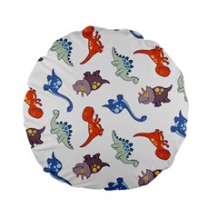 Pattern Dinosaurs Standard 15  Premium Flano Round Cushions